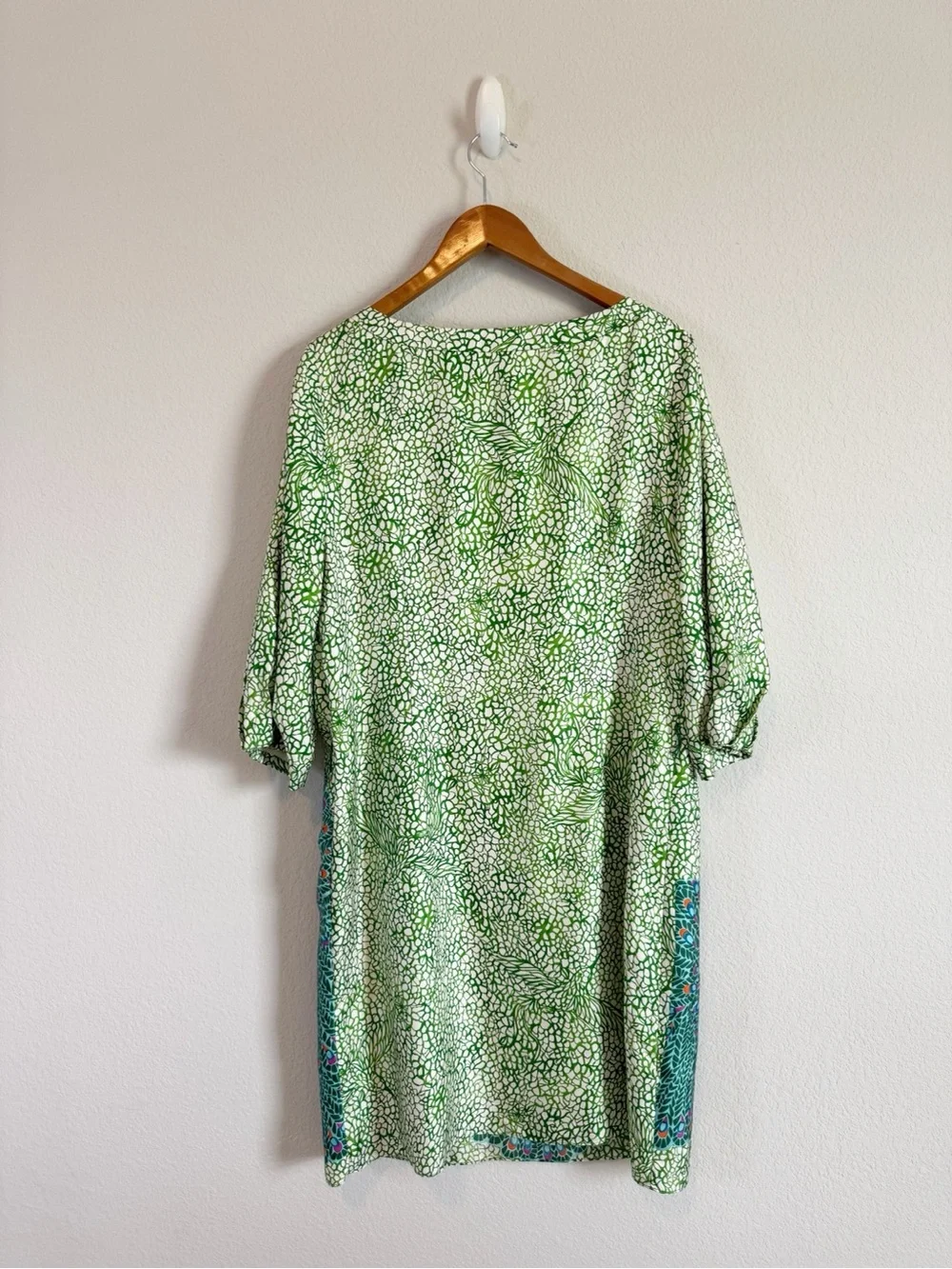 Lilly Pulitzer Women's Sandpiper Silk Peacock Bird Print Puff Sleeve Dress Sz 14 - Picture 7 of 9